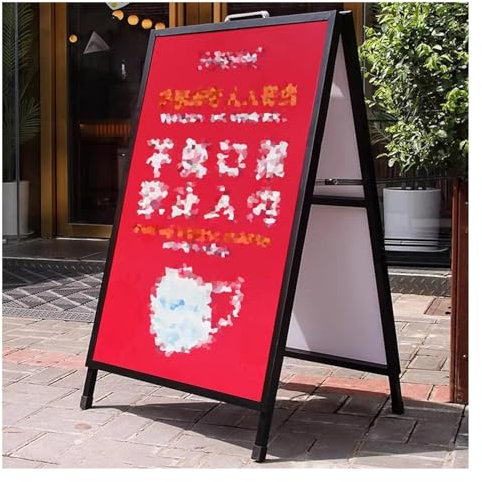 Infoständer Höhenverstellbar Plakatständer For Den Außenbereich, Doppelseitiger, Zusammenklappbarer A-Rahmen-Kt-Board-Präsentationsständer For Den Bürgersteig, Bodenstehender Werbehalter Aus Eisen For