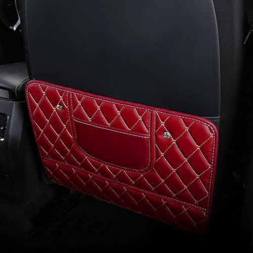 PGYREUGQ Auto Rücksitz Anti Kick Pad Für Ren-Ault Kadjar Renault Zoe, PU Leder Autositz Rückenlehne Anti-Kick Pads Rückenlehnenschutz Innere Zubehör,D