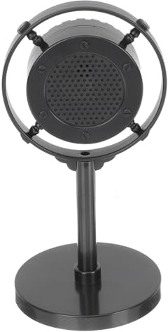 ibasenice 4pcs Vintage Microphone Model Prop for Photo Booth Simulated Microphone Props for Halloween Picture Retro for Bar Decor Desktop Decor Boys and Girls Toy