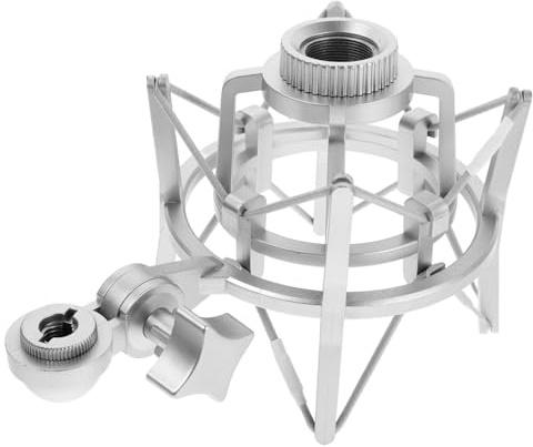 GOOHOCHY Supporto Antiurto Per Microfono Condensatore in Plastica Robusta Adattatore Per Asta Microfono Supporto Per Registrazione Con Meccanismo Di Fissaggio Saldo