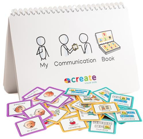Communication Book for Children with 34 Visual Symbol Picture Cards to Support Communication, Transition and Emotional Development for Autism, ADHD, nonverbal, Speech and Language (Children)