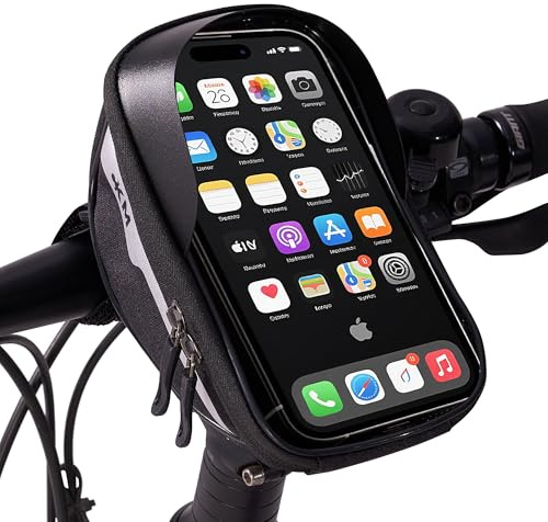 CKM Supporto Telefono Impermeabile per Bici – Custodia Antiurto e Protezione Completa per Smartphone – Facile da Installare, Protezione Totale da Pioggia e Polvere – Ideale per MTB