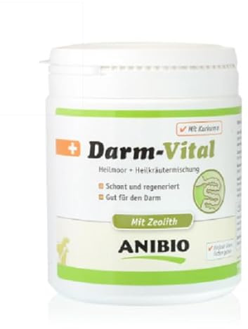 Anibio Darm - Vital 420g | Kräutermischung | aus anerkannten, natürlichen und wirkungsvollen Heilpflanzen | mit Kurkuma | Heilmoor | Schont und regeneriert den Darm | für Hunde und Katzen | Darmvital