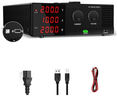 Fuente de alimentación de CC de banco Fuente de alimentación de CC estabilizada de laboratorio variable ajustable con pantalla LED de 4 dígitos 30 V 50 A 60 A 100 V 150 V 200 V 300 V 80 A 100 A 10 A A