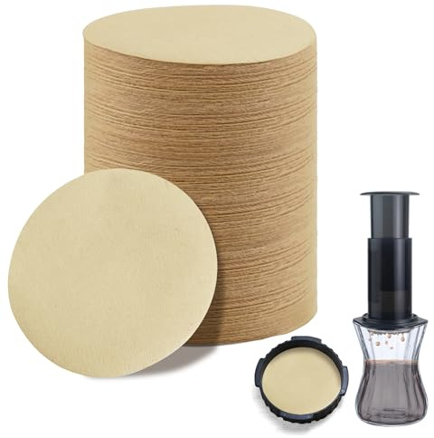 1000er Ungebleicht Rund Papierfilter für AeroPress Standard Kaffeemaschine | Kompatibilität, Hochwertiges unbleiches Material, Einfach zu verwenden, Praktische Menge, Naturpapier Mikrofilter