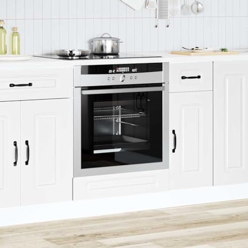Qnhdfrt Herdumbauschrank Kalmar Weiß Holzwerkstoff Küchenunterschrank mit verstellbaren Füßen 60x46x81,5 cm für praktische Küchenaufbewahrung