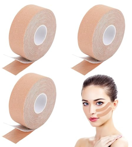 GJKLO 3 Rollen Face Lifting Tape anti falten, Face Tape Lifting Gesicht für Straffere Haut, Gesichtstape Gegen Falten zur Gesichtskonturierung, wrinkle patches für Stirn und Mundpartie