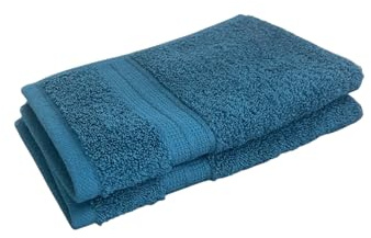 nily Premium Kollektion - Handtücher aus 100% Baumwolle, Gästehandtuch 30x40 cm, Extra Saugstark, Super Weich (Dunkelblau, 2-er Pack)