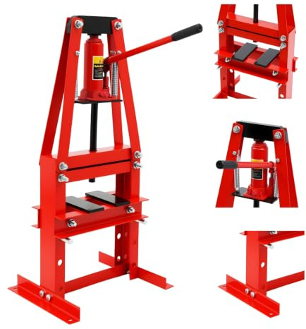 Agregado hidráulico, prensa hidráulica de 6 toneladas para taller, prensa hidráulica manual, prensa hidráulica manual con placa, prensa de bastidor profesional, adecuada para talleres de automóviles