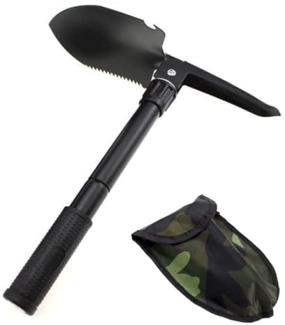 YIWOYI Multifunktionale Klappspaten für Camping, Angeln und Outdoor-Aktivitäten - Leichtes und kompaktes Design mit Aufbewahrungstasche