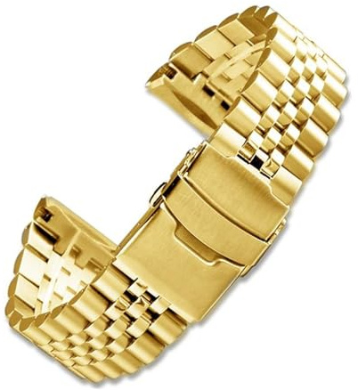 Kompatibel mit Seiko massivem Edelstahlarmband Abalone SRPA21 SRP777 SRPC25 SRP773 SRP775 SRP779 Turnle Precision Steel Uhrenkette 22 mm(Gold)