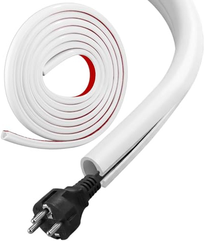 3 Mètres De Goulotte Passe Cable, Cache Cable, Cache Fil Electrique, pour Cables, Cache Fil Convient pour La Gestion des Câbles Muraux(15×10mm) | Gouttière pour cacher les câbles, cacher le câble TV pour maison, bureau, entrepôt, blanc