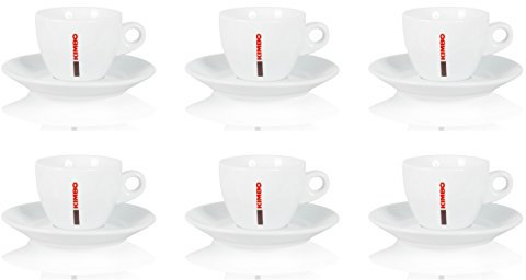 Kimbo - Set di 6 tazze da cappuccino, collezione Bar