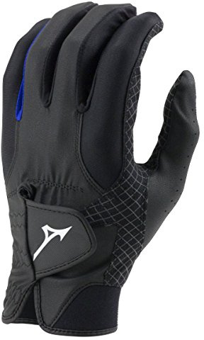 Mizuno RainFit Herren-Golfhandschuhe, 2018, Schwarz/Royal, Größe M/L