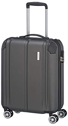 Travelite Bordtrolley Handgepäck Koffer, leicht, 4 Rollen, City, Hartschalenkoffer klein mit kratzfester Oberfläche, 55 cm, 40 Liter