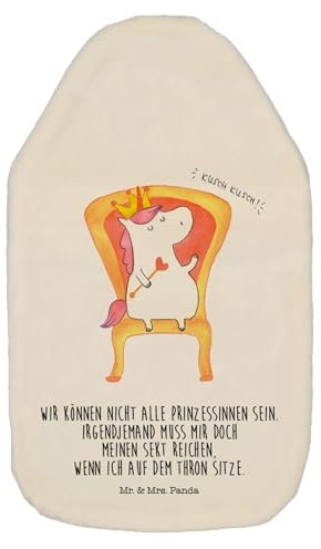 Mr. & Mrs. Panda Wärmflasche Einhorn Prinzessin - Geschenk, Bettflasche, Kleine Wärmflasche, Einhorn Deko, Unicorn, Einhörner, Monat,