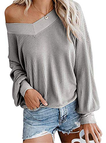 Dreamskull kvinnor pullover blus Shirt longpulli toppar longshirt blus long Locker elegant långärmad axelfri tunika party stretch toppar t-shirt