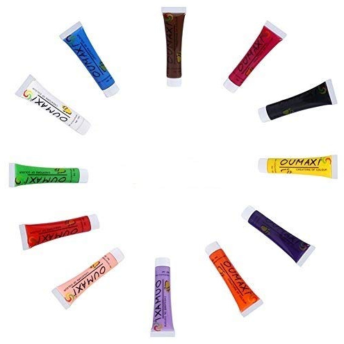 Vernice acrilica professionale per nail art Pittura Set di tubi per pigmenti Punte per unghie Vernice 12 colori