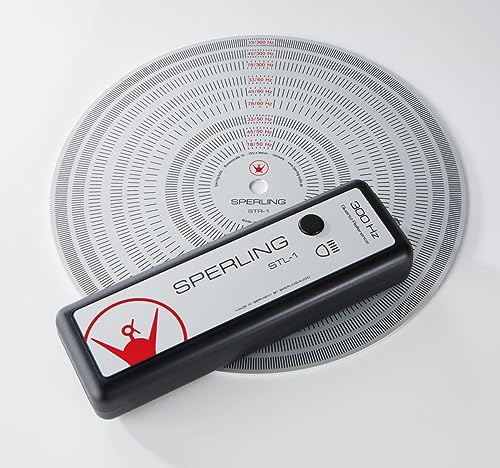 Sperling Audio Stroboskop-Lampe STL-1 und Scheibe STR-1 für Einstellung von Plattenspielern (Strobo Kit STL-1 + STR-1)
