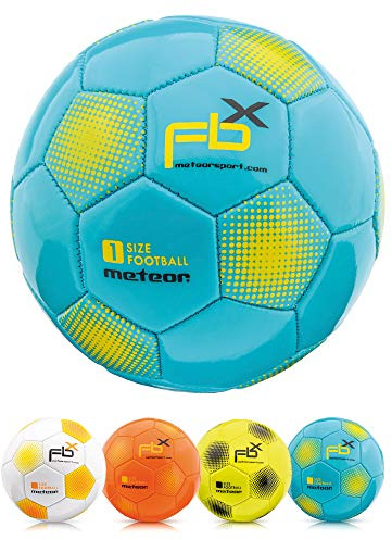 meteor Fotboll Träningsboll Varje storlek 5 4 3 1 Officiell match Vuxna Junior Barn Fotboll Futsal Professionellt Klubblag Inomhus Utomhuslek Leksak Många färger FBX (1, blå)