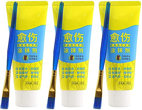 Plant Restoring Regrowth Sealant, Bonsai Tree Wound Paste, Tree Wound Bonsai Cut Paste, Smear Agent Pruning Compound Sealer with Brus