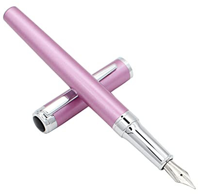 Abcsea 1 Stück Füllfederhalter, Füllfederhalter Fein, Füller für Schule, Geschäft, Arbeit, Geschenk, Rosa