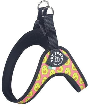 Tre Ponti Geschirr Easy Fit Vibes Avocado Flamingo Click-Verschluss, Farbe:Avocado, Größe:Gr.1/25-30cm / bis 3kg