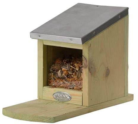 Jet-Line | Eichhörnchenfutterhaus | Tweets | Eichhörnchen | Futterhaus | Wetterfest | Futterstation für Eichhörnchen und Vögel Vogelhaus Holz