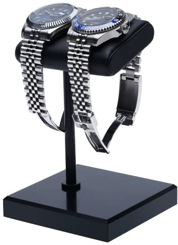 Ticacos Watch Stand | Watch Display Stand |Premium Leather Natural Marble Base | Watch Display Fits All Watches | watch stand | Watch Holder Organizer for Men