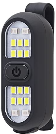 Clip on Flashlight, Running Light for Runners Rechargeable Safety Lights for Walking at Night Hands Free Flashlight Portable LED Work Light Warning Flashing Camping Hiking Walking Dog Black