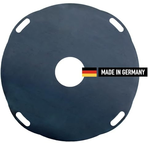 Dynamic-Wave Premium Feuerplatte 80 cm - 5mm dick - Grillring & BBQ-Platte & 4 Handgriffen - Ultimatives Grilldisk-Erlebnis für Feuertonnen & Feuerring
