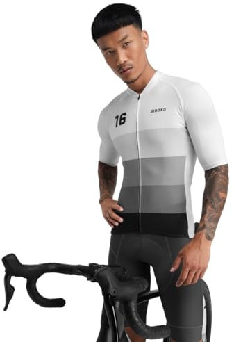 SIROKO - Radtrikot M2 Roscoff - L - Grau/Schwarz