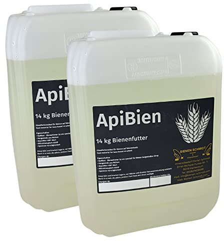 2x APIBIEN Bienenfutter Sirup 14 kg flüssig im Kanister Weizenbasis Futter für Bienen