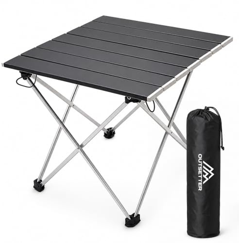 Vivo Technologies Lightweight Portable Camping Table,Outdoor Folding Table Compact Roll Up Tables Easy to Carry and Clean,Tent Table for Camping, Picnic, Hiking, BBQ Home Use 55x40x37cm(Medium)