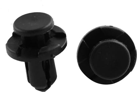 A ABSOPRO Rivetti in plastica Diametro Foro 9mm, Clip di Fissaggio per paraurti Auto Neri (Set di 50)
