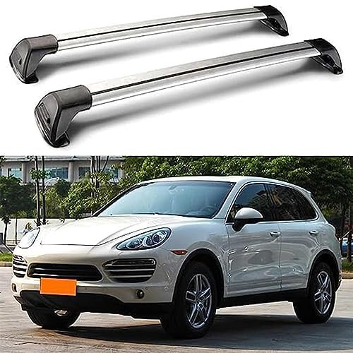 CCLXWY Barres de Toit pour Cayenne SUV 2011-2016 Galerie de Toit pour Voitures Porte-vélos Coffres de Toit Porte-Bagages Rails de Toit Intégrés Pré-assemblé avec Serrure,B