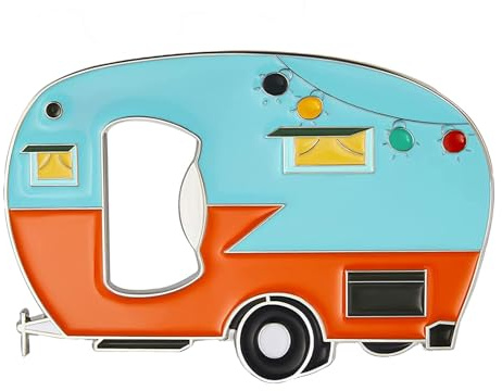Domemit Camper Geschenk, Flaschenöffner Magnetisch, Wohnmobil Deko Camping Zubehör Gadgets, Flaschenöffner Bier Lustig, Einzigartige Bier Camping Geschenke für Männer, Frauen-Blau
