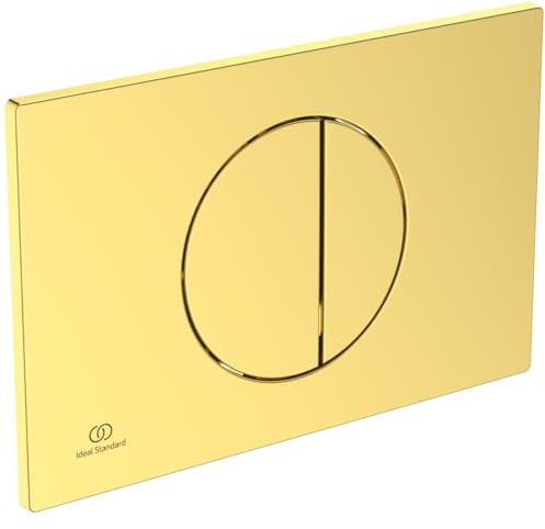 Ideal Standard Oleas Actuator Plate for ProSys Toilet Cisterns - 2 Quantities ABS Plastic Mechanical Push Buttons - Brushed Gold