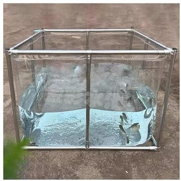 Großer, Transparenter Fischteich Aus PVC-Segeltuch Mit Stütze, Wassertank Für Aquakulturen, 0,8 Mm Dickeres Material, Wetter- Und Oxidationsbeständig, Hauptsächlich Verwendet Für Fischteiche, Pflanzzi