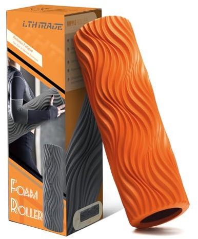 LTHTRADE Foam Roller, Trigger Point Foam Roller Massage Roller for Physical Therapy & Back Pain, Deep Tissue Massage Roller for Exercise, Pilates, Yoga (Orange)