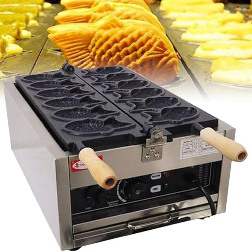 GYQSSD Macchina Elettrica per Taiyaki, Piastra per Waffle a Forma di Pesce Taiyaki, Stampo per Gelato Taiyaki con Rivestimento Antiaderente, per Dolci da Festa Fai da Te in Casa
