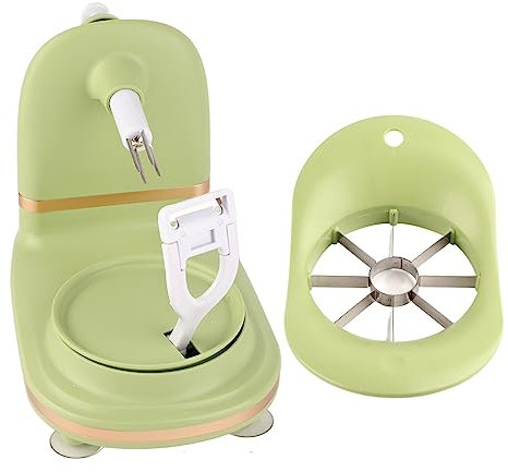 Versatile Pelapatate a Manovella, Sbucciatrice per Frutta in Acciaio Inossidabile con Taglierina, per un Uso Sicuro Ed Efficiente in (verde chiaro)