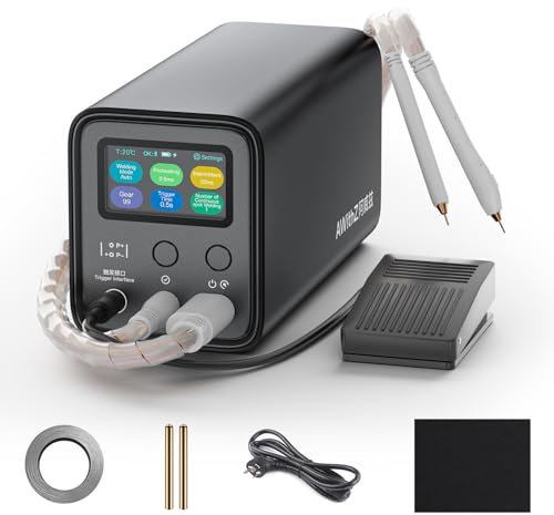 AWithZ UF20B Poste à souder par points sans fil 10,5kW avec condensateur Farad, prend en charge la soudure des tôles en nickel pur/nickelé, pour batterie au 18650, LiFePO4 (Alliage d'aluminium)