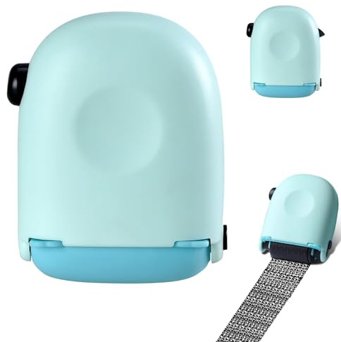 Data Defender Privacy Roller Stamp with Quick-Drying Ink - Reusable Address Blocker for Confidential Information Protection and Anti-Theft (Blue)