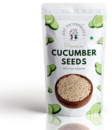 Jiaz Enterprises Cucumber Seeds 8.8 Ounce - High in Protein | Raw Cucumber Seeds for Eating | Edible | Unsalted | Kheera Magaz | Nutrients Rich