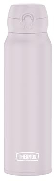 THERMOS Ultralight Bottle 0.75 L Soft Pink Matte Stainless Steel Thermos Flask 10 Hot / 20 Hours Cold, Completely Tight for Water, Tea, Silent Drinks