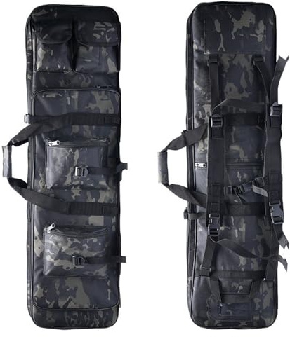 Taktische Gewehrtasche Oxford Stoff Soft Air Rifle Gun Carry Case,Futteral Langwaffen Durchgehender Reißverschluss,Waffenkoffer Für Langwaffen,Tragbare Waffentasche Zum Angeln Camo(Size:120cm,Color:E)