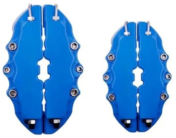 4 pezzi Copri pinza freno a disco 3D per auto, anteriori e posteriori, M+S Racing, copri pinza freno a disco in plastica per cerchi da 18,3-23,6(B)