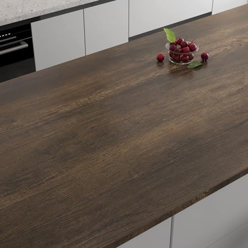 Yenhome Vinilo Adhesivo Muebles Madera Marron Oscuro 81x300cm Papel Vinilo Adhesivo Pared Madera Papel Pintado Pared Autoadhesivo para Muebles Decorativo Armario Puertas Mesa Resistente al Aceite