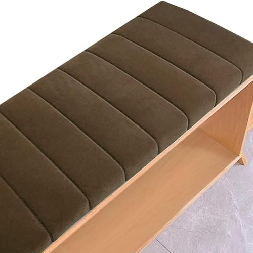 Generisch Bankauflage Bankkissen, Sitzauflage Bank Waschbare Sitzkissen Bank mit Rutschfester Unterseite, Stuhlkissen fur Kissenauflage KüChenbank Gardenbank Essbank,Kaffee,80x40x4cm